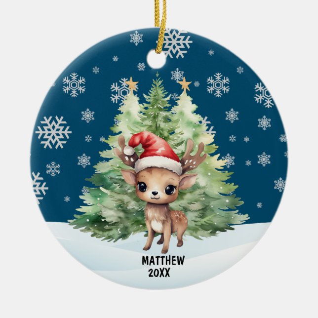 ADORNO DE CERÁMICA NAVIDADES WOODLAND REINDEER (Frente)