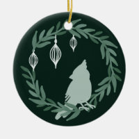 Navidades Wreath Cardinal Photo