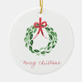 Adorno De Cerámica Navidades Wreath Ornament