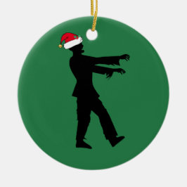 Adorno De Cerámica Navidades Zombie Santa Funny
