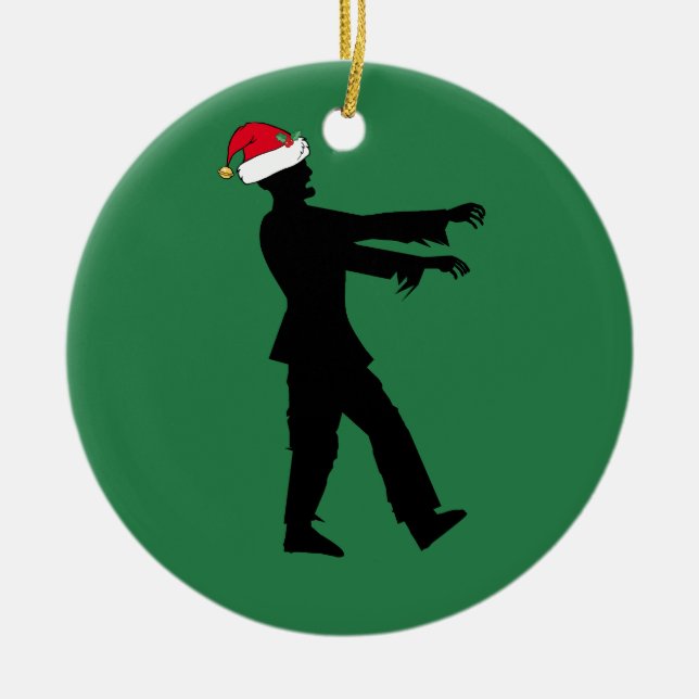 Adorno De Cerámica Navidades Zombie Santa Funny (Frente)