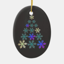 Navideño Elegante Copo de Nieve Árbol de Navidad F