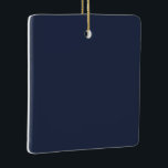 Adorno De Cerámica Navy Blue<br><div class="desc">This dark shade of the world's most popular color was once called marine blue and has been used by the British Navy since the eighteenth century. Navy blue represents trust and stability and is less attention-seeking than lighter shades of blue. Navy blue is conservative and evokes feelings of tradition and...</div>