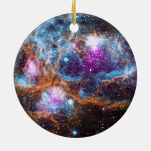 Adorno De Cerámica Nebulosa Langosta - Paisaje Invernal Cósmico
