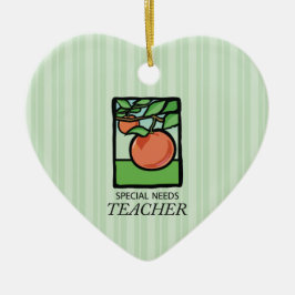 Adorno De Cerámica Necesidades Especiales Profesor Gracias, Apple