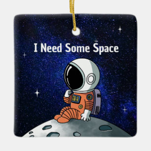 Adorno De Cerámica Necesito Espacio, Astronauta, Cosmonauta, Personal