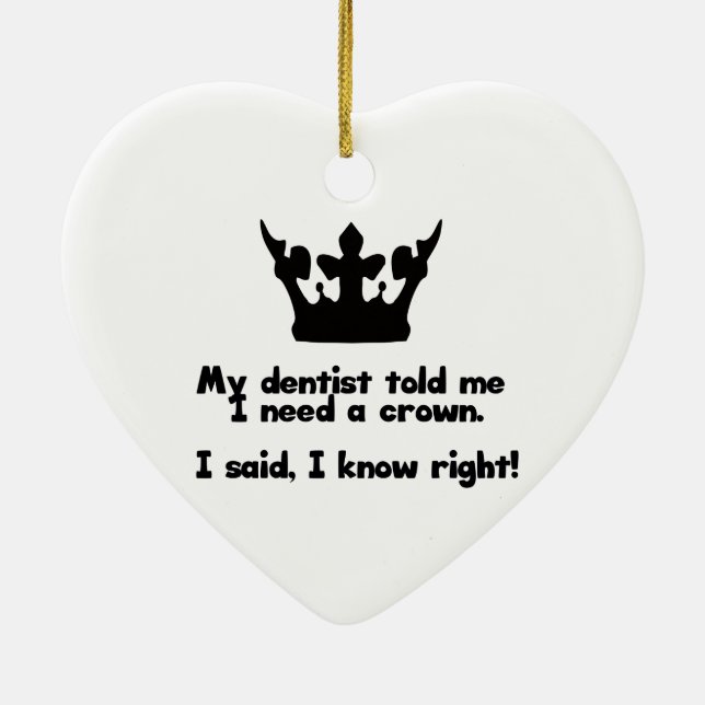 Adorno De Cerámica Necesito una corona (Atrás)