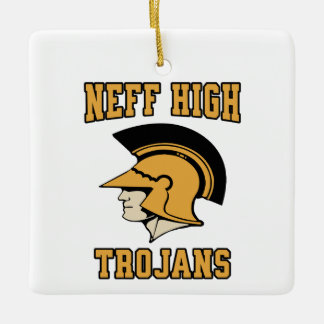 Adorno De Cerámica Neff High School Trojans La Mirada Personalizada