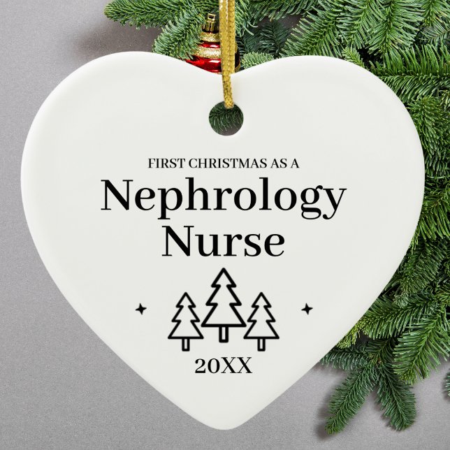 Adorno De Cerámica Nefrología Enfermera a nuevos Navidades de trabajo (Nephrology Nurse New Job Christmas Ceramic Ornament
)