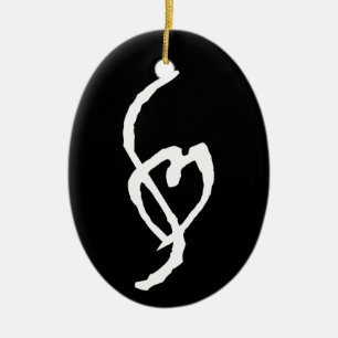 Adorno De Cerámica Negro del amor de Smuffin