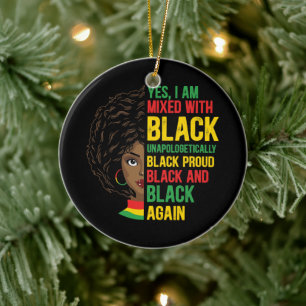 Adorno De Cerámica Negro y orgulloso Sin remordimientos Reina neg