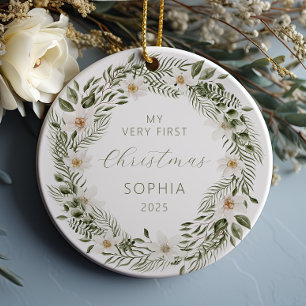 Adorno De Cerámica Nena personalizada primera guerra de selva navideñ