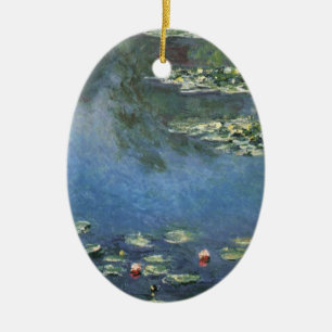 Adorno De Cerámica Nenúfares de Claude Monet, Flores Vintage