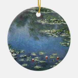 Adorno De Cerámica Nenúfares de Claude Monet, Flores Vintage