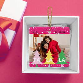 Adorno De Cerámica Neon Fa La Navidades Brillante Y Colorida Foto Ros