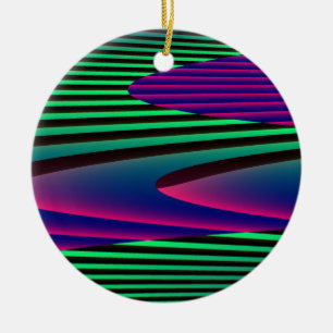 Adorno De Cerámica Neon Seas Ornament