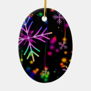 Adorno De Cerámica Neon Snow