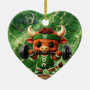 Adorno De Cerámica Neos Zodiaco Kawaii Tauro