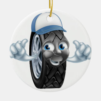 Adorno De Cerámica Neumático mecánico de personalizado dando pulgares