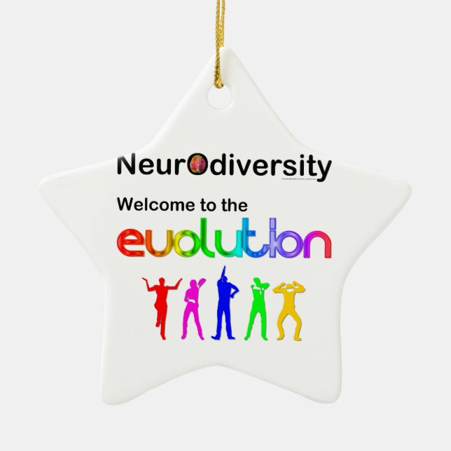 Adorno De Cerámica Neurodiversidad Bienvenidos a la evolución (Frente)