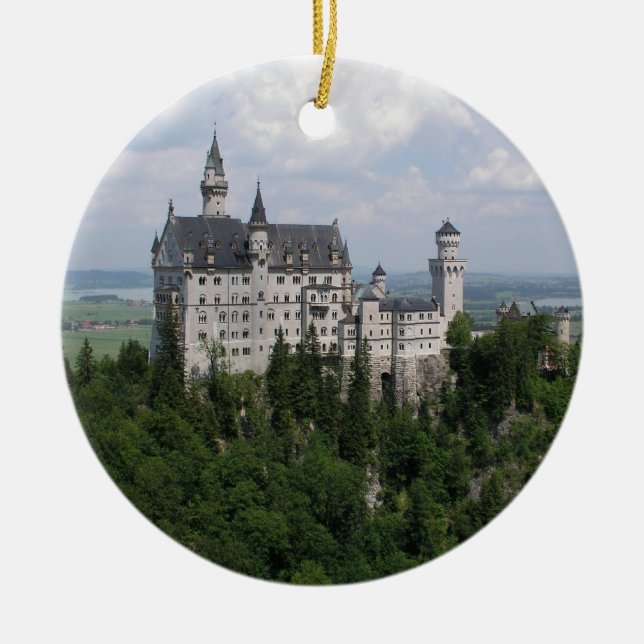 Adorno De Cerámica Neuschwanstein Castle Christmas Ornament (Frente)