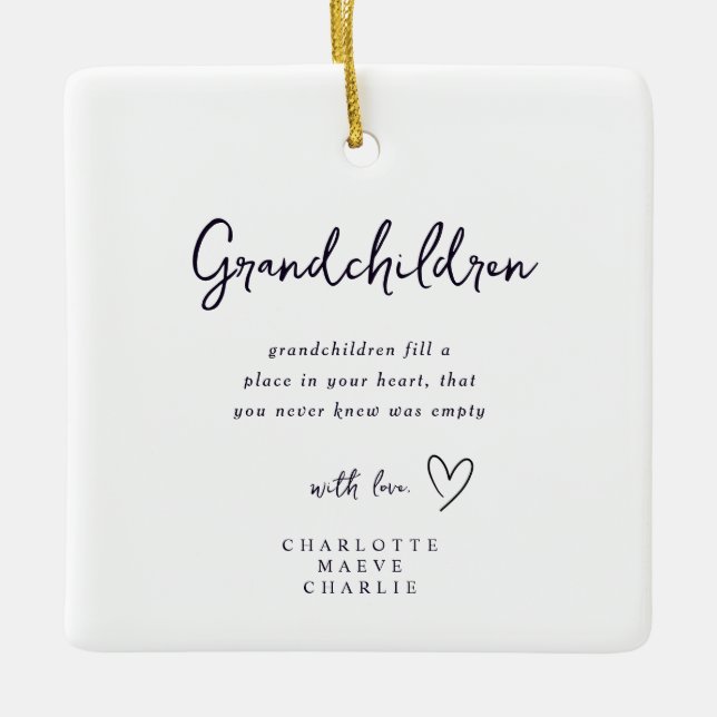 Adorno De Cerámica New Grandparents Grandma Grandad Keepsake Ornament (Anverso)