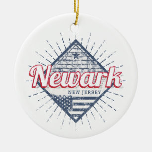 Adorno De Cerámica Newark City New Jersey Estados Unidos