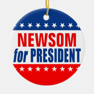 Adorno De Cerámica "NEWSOM for PRESIDENT"
