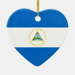 Adorno De Cerámica Nicaragua - bandera nicaragüense