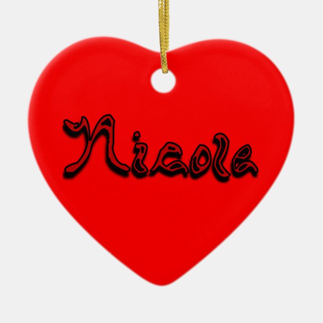 Adorno De Cerámica Nicole Ornament (Frente)