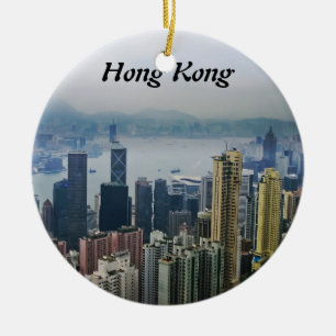 Adorno De Cerámica Nieblas del puerto de Hong Kong