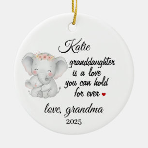Adorno De Cerámica Nieta personalizada, regalo de la abuela