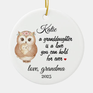 Adorno De Cerámica Nieta Personalizada, Regalo de la abuela