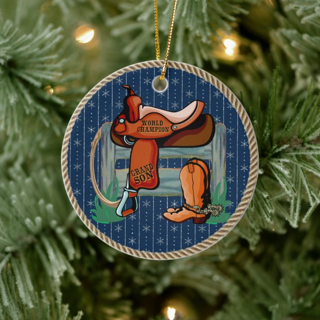 Adorno De Cerámica Nieto Campeón de Rodeo Occidental (Árbol)