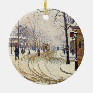 Adorno De Cerámica Nieve, Boulevard de Clichy, París de Paul Signac