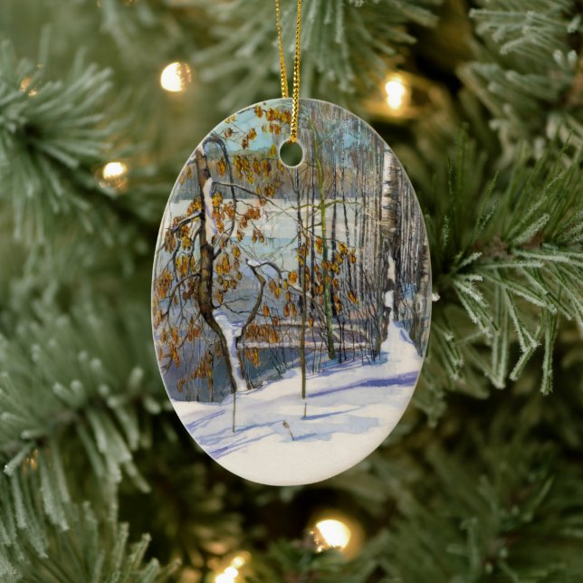 Adorno De Cerámica Nieve caída (Árbol)