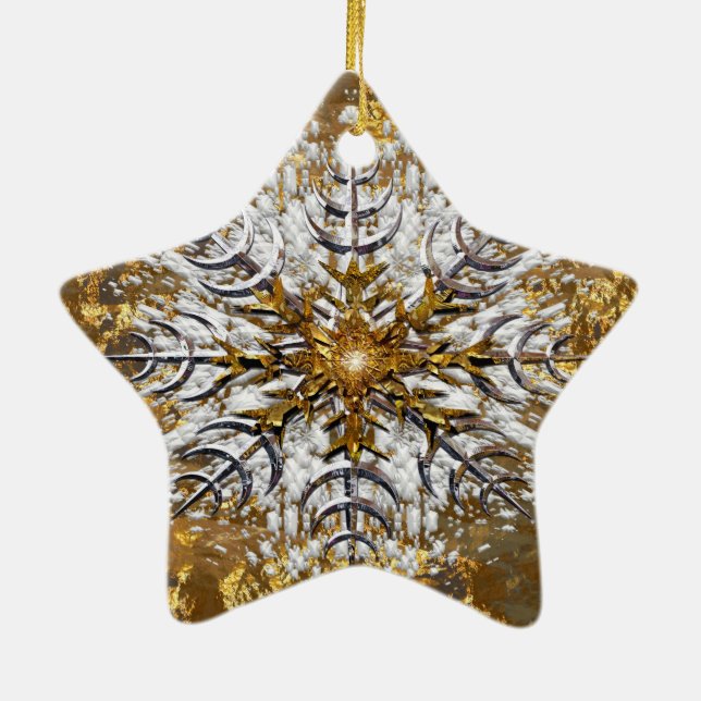 Adorno De Cerámica Nieve caida (Atrás)