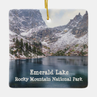 Adorno De Cerámica Nieve en el Parque Nacional Emerald Lake Rocky Mou
