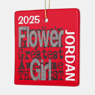 Adorno De Cerámica Niña de las Flores Extraordinaria PERSONALIZADA