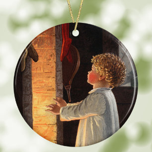 Adorno De Cerámica Niña virgen por Navidades de la chimenea