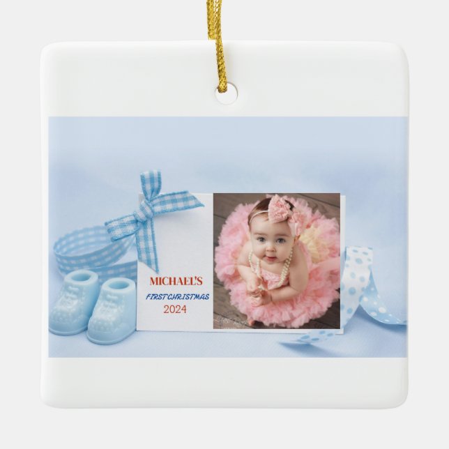 Adorno De Cerámica niñeras primeras navidades (Anverso)