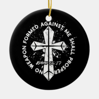 Adorno De Cerámica Ningún arma formada contra mí prosperará la fe en