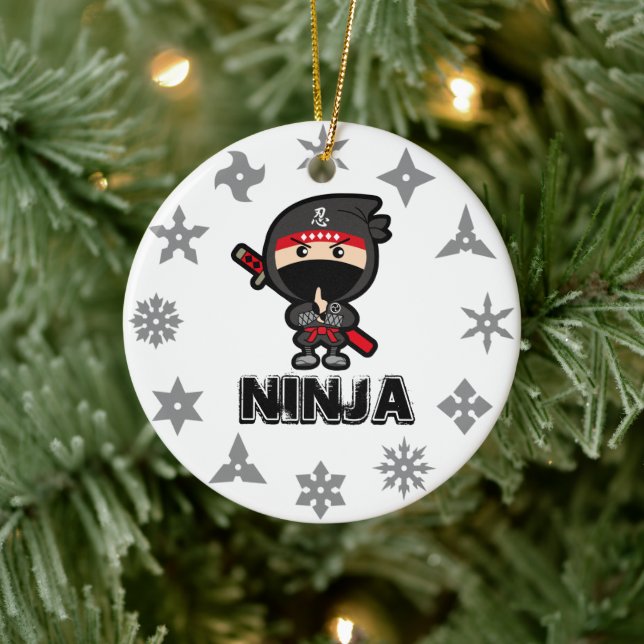 Adorno De Cerámica Ninja Boy (Árbol)