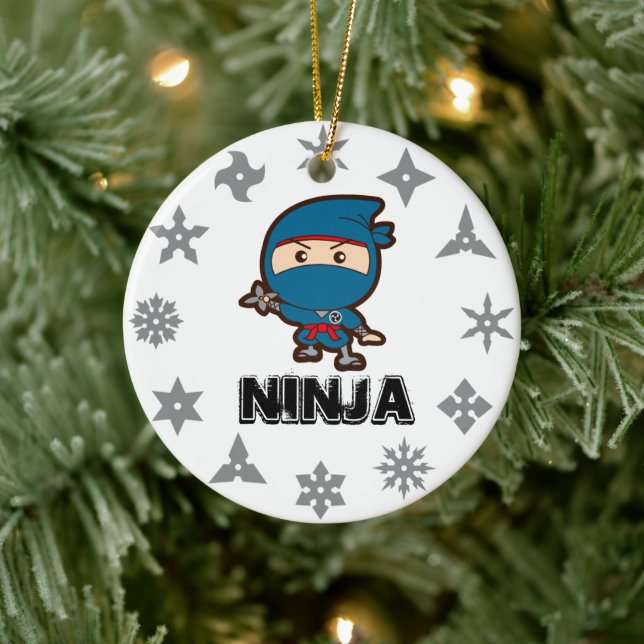Adorno De Cerámica Ninja Boy (Árbol)