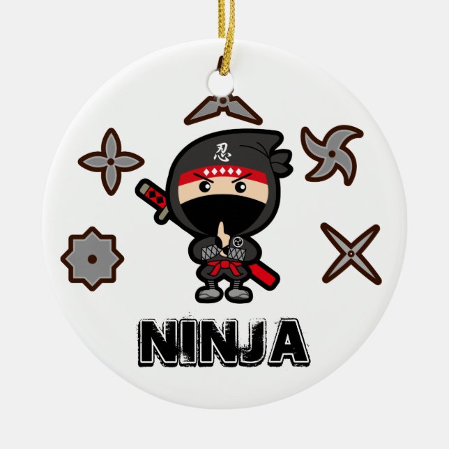 Adorno De Cerámica Ninja Boy (Frente)