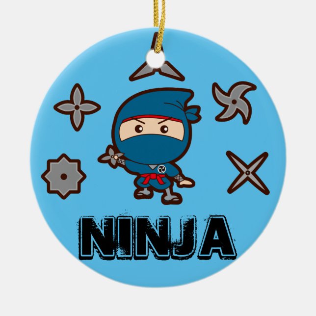 Adorno De Cerámica Ninja Boy (Frente)
