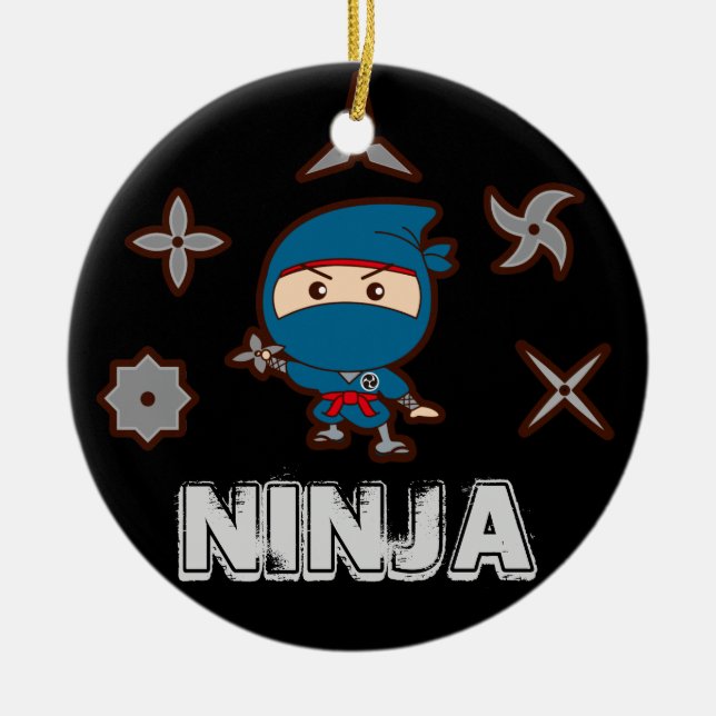 Adorno De Cerámica Ninja Boy (Frente)