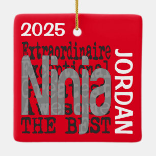 Adorno De Cerámica Ninja Extraordinaire PERSONALIZADO