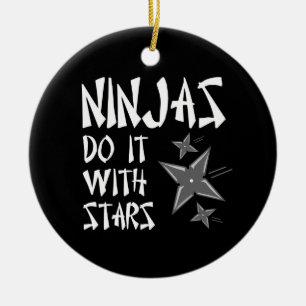 Adorno De Cerámica Ninjas lo hacen con las estrellas