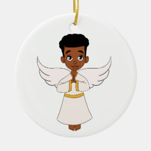 Adorno De Cerámica Niño Ángel